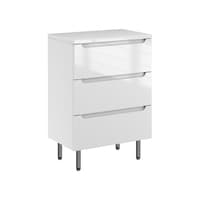 Szafka Stojąca Z Blatem ETH 60 cm - Biały Wysoki Połysk