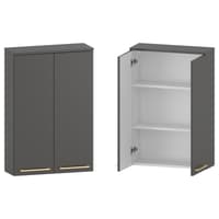 Szafka nad Pralkę RON 60 cm 2D90 - Titan Mat - Uchwyty Złote Szczotkowane