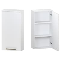 Szafka nad Pralkę ATH 45 cm D90 Prawa - Biały Mat - Uchwyty Stal Szczotkowana