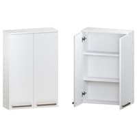 Szafka nad Pralkę ATH 60 cm 2D90 - Biały Mat - Uchwyty Stal Szczotkowana