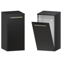 Słupek Łazienkowy ATH 35 cm K - Czarny Mat - Uchwyty Stal Szczotkowana