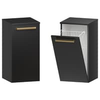 Słupek Łazienkowy ATH 35 cm K - Czarny Mat - Uchwyty Złote Polerowane