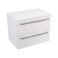 Szafka Wisząca Z Blatem ATH 60 cm - Biały Mat - Uchwyty Chromowane