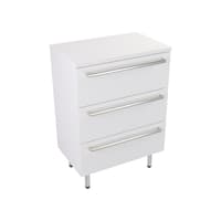 Szafka Stojąca Z Blatem ATH 60 cm - Biały Mat - Uchwyty Stal Szczotkowana