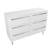 Szafka Stojąca Z Blatem ATH 120 cm S Prawa - Biały Mat - Uchwyty Chromowane