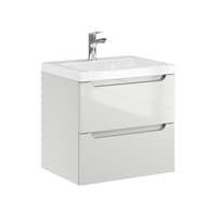 Szafka Wisząca Z Umywalką ETH 50 cm - Kaszmir Wysoki Połysk