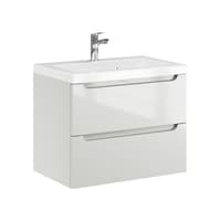 Szafka Wisząca Z Umywalką ETH 60 cm - Kaszmir Wysoki Połysk