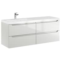 Szafka Wisząca Z Umywalką ETH 120 cm S Lewa - Kaszmir Wysoki Połysk