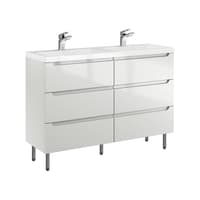 Szafka Stojąca Z Umywalką ETH 120 cm DUO - Kaszmir Wysoki Połysk