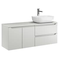 Szafka Wisząca Z Umywalką Nablatową ETH 120 cm DS Prawa - Kaszmir Mat