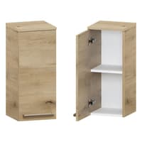 Słupek Łazienkowy ATHD 30 cm DW Lewy - Dąb Evoke Coast Mat - Uchwyty Stal Szczotkowana