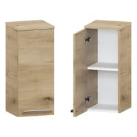 Słupek Łazienkowy ATHD 30 cm DW Lewy - Dąb Evoke Coast Mat - Uchwyty Chromowane