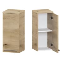 Słupek Łazienkowy ATHD 30 cm DW Prawy - Dąb Evoke Coast Mat - Uchwyty Chromowane