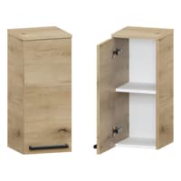 Słupek Łazienkowy ATHD 30 cm DW Lewy - Dąb Evoke Coast Mat - Uchwyty Czarne Matowe