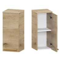 Słupek Łazienkowy ATHD 30 cm DW Prawy - Dąb Evoke Coast Mat - Uchwyty Złote Polerowane
