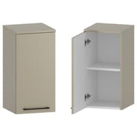 Słupek Łazienkowy RON 35 cm DW Lewy - Cappuccino Mat - Uchwyty Czarne Matowe