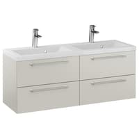 Szafka Wisząca Z Umywalką RON 120 cm DUO - Kaszmir Mat - Uchwyty Chromowane