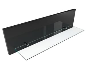 Szklana półka łazienkowa - Czarny wysoki połysk