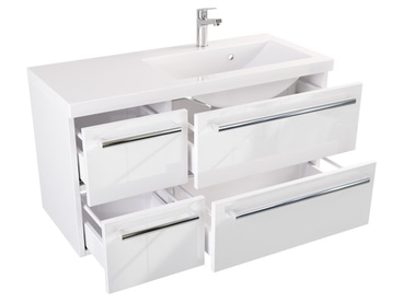 Szafka z Umywalką ATHOS 90 cm SZ P - Uchwyt Chrom Połysk