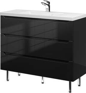 Szafka z Umywalką Stojąca ETHOS 100 cm BLACK