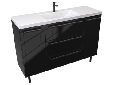 Szafka Umywalkowa Stojąca ATHOS 120 cm K D BLACK MAT