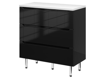 Szafka z Blatem Stojąca ETHOS 80 cm - Czarny Połysk