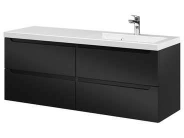 Szafka z Umywalką ETHOS 120 cm D P BLACK MATOWA
