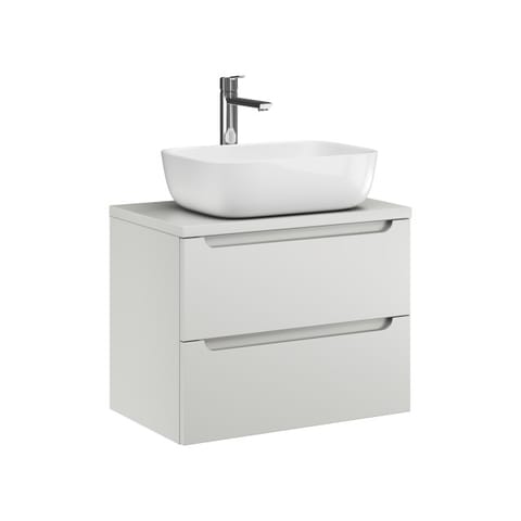 Szafka wisząca z umywalką nablatową Ethos 60 cm, 2 szuflady - Kaszmir mat