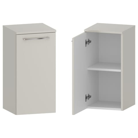 Słupek łazienkowy Rosen 35 × 70,1 cm lewy, drzwi, uchwyt u góry - Kaszmir mat - Uchwyty chromowane