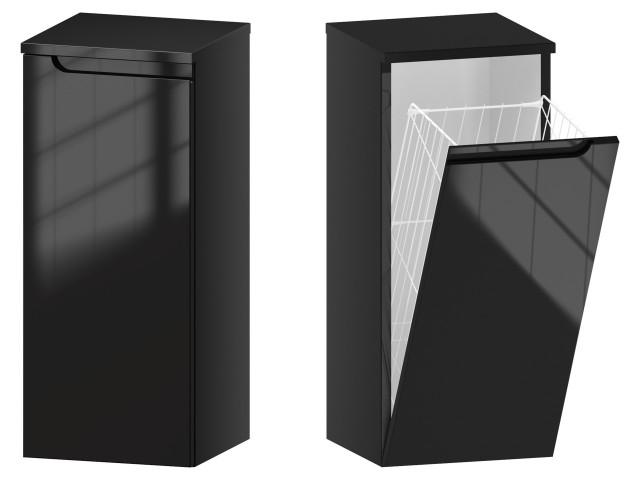 Słupek Łazienkowy ETH 30 cm K Prawy - Czarny Wysoki Połysk Słupek Łazienkowy ETH 30 cm K Prawy - Czarny Wysoki Połysk