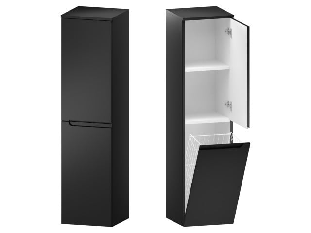 Słupek Łazienkowy ETH 35 cm DK Prawy - Czarny Mat Słupek Łazienkowy ETH 35 cm DK Prawy - Czarny Mat