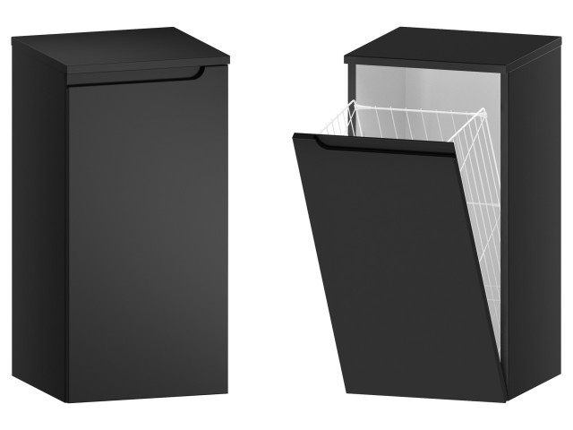 Słupek Łazienkowy ETH 35 cm K Lewy - Czarny Mat