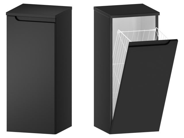 Słupek Łazienkowy ETH 30 cm K Prawy - Czarny Mat Słupek Łazienkowy ETH 30 cm K Prawy - Czarny Mat