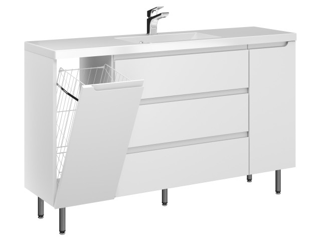 Szafka Stojąca Z Umywalką ETH 140 cm KD - Biały Mat Szafka Stojąca Z Umywalką ETH 140 cm KD - Biały Mat