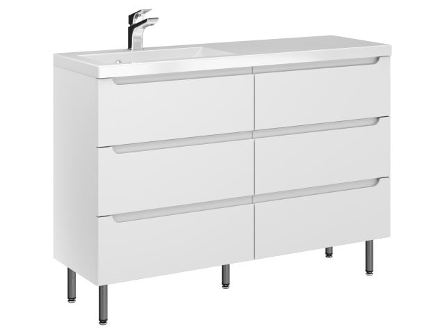 Szafka Stojąca Z Umywalką ETH 120 cm S Lewa - Biały Mat Szafka Stojąca Z Umywalką ETH 120 cm S Lewa - Biały Mat