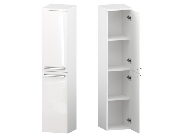 Słupek Łazienkowy ATH 30 cm 2D Prawy - Biały Wysoki Połysk - Uchwyty Chromowane Słupek Łazienkowy ATH 30 cm 2D Prawy - Biały Wysoki Połysk - Uchwyty Chromowane