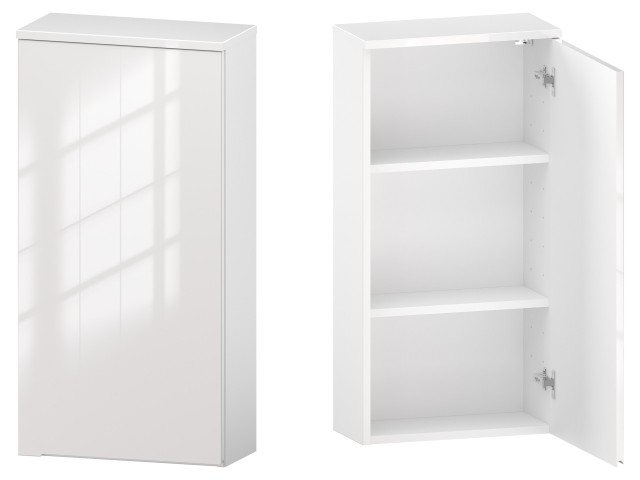 Szafka nad Pralkę ETH 45 cm D90 Prawa - Biały Wysoki Połysk Szafka nad Pralkę ETH 45 cm D90 Prawa - Biały Wysoki Połysk