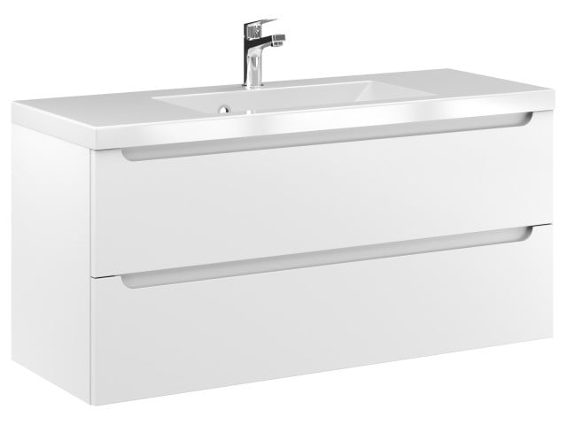 Szafka Wisząca Z Umywalką ETH 100 cm - Biały Mat Szafka Wisząca Z Umywalką ETH 100 cm - Biały Mat