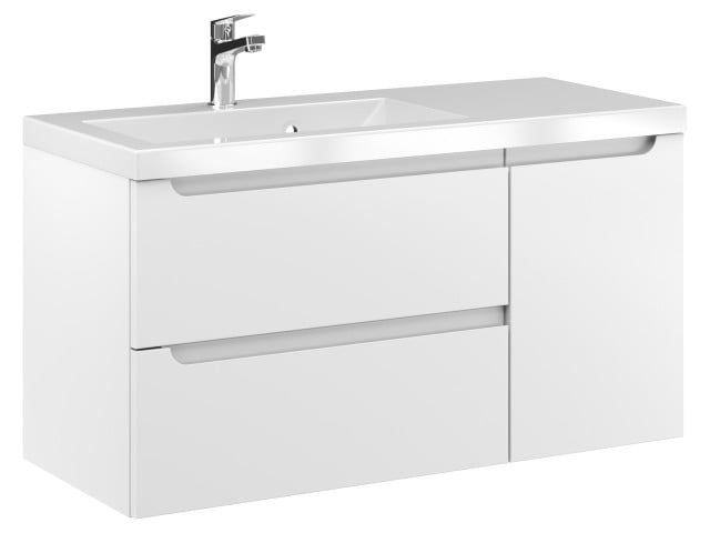 Szafka Wisząca Z Umywalką ETH 90 cm D Lewa - Biały Mat Szafka Wisząca Z Umywalką ETH 90 cm D Lewa - Biały Mat