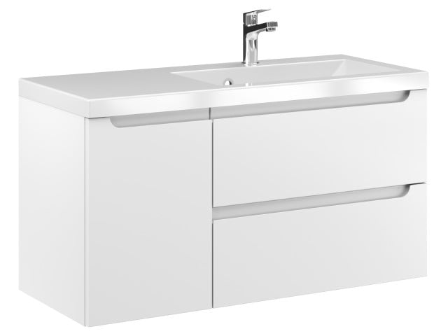 Szafka Wisząca Z Umywalką ETH 90 cm D Prawa - Biały Mat Szafka Wisząca Z Umywalką ETH 90 cm D Prawa - Biały Mat
