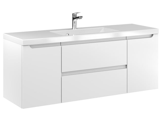 Szafka Wisząca Z Umywalką ETH 120 cm D - Biały Mat Szafka Wisząca Z Umywalką ETH 120 cm D - Biały Mat