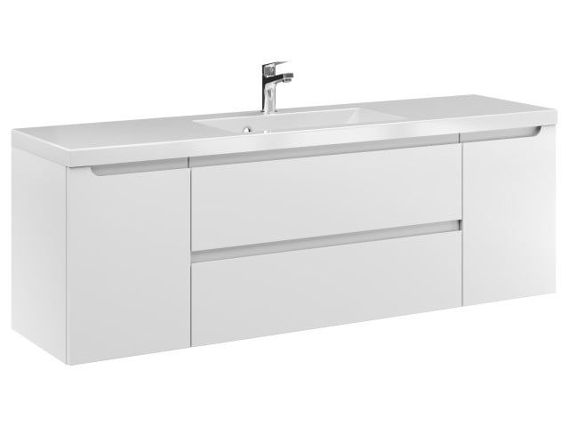 Szafka Wisząca Z Umywalką ETH 140 cm D - Biały Mat Szafka Wisząca Z Umywalką ETH 140 cm D - Biały Mat