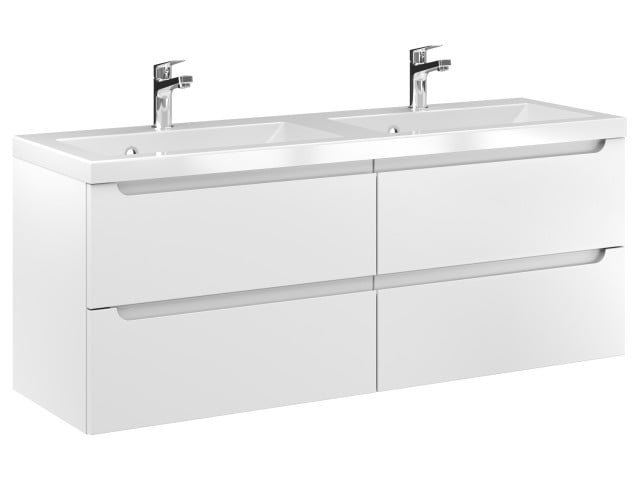 Szafka Wisząca Z Umywalką ETH 120 cm DUO - Biały Mat Szafka Wisząca Z Umywalką ETH 120 cm DUO - Biały Mat