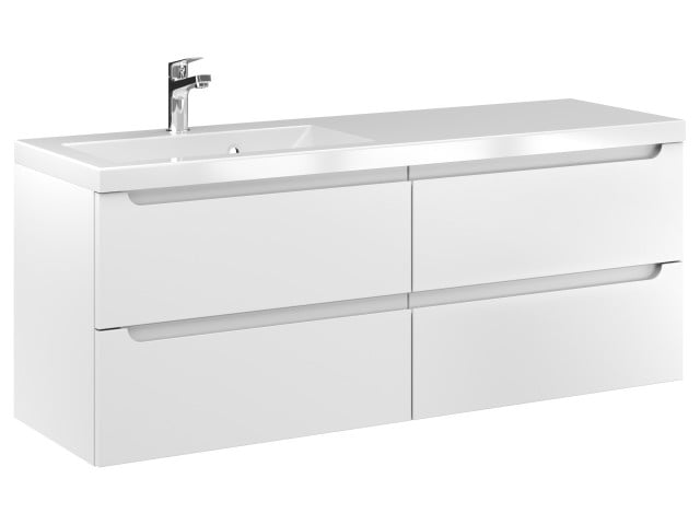 Szafka Wisząca Z Umywalką ETH 120 cm S Lewa - Biały Mat Szafka Wisząca Z Umywalką ETH 120 cm S Lewa - Biały Mat