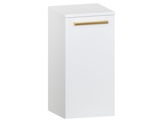 Słupek Łazienkowy ATH 35 cm DD Prawy - Biały Mat - Uchwyty Złote Polerowane