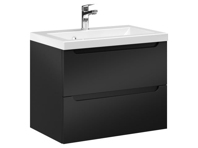 Szafka Wisząca Z Umywalką ETH 60 cm - Czarny Mat Szafka Wisząca Z Umywalką ETH 60 cm - Czarny Mat