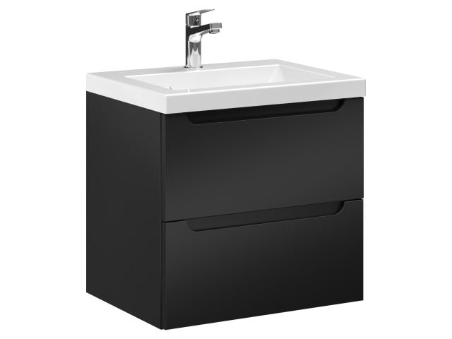 Szafka Wisząca Z Umywalką ETH 50 cm - Czarny Mat Szafka Wisząca Z Umywalką ETH 50 cm - Czarny Mat
