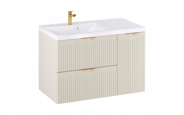 Szafka z Umywalką LOGHOS 90 cm Kaszmir Mat KOSZ CARGO Furni Szafka z Umywalką LOGHOS 90 cm Kaszmir Mat KOSZ CARGO Furni