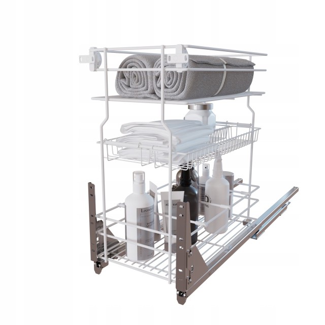 Szafka z Umywalką LOGHOS 90 cm Czarny Mat KOSZ CARGO Furni