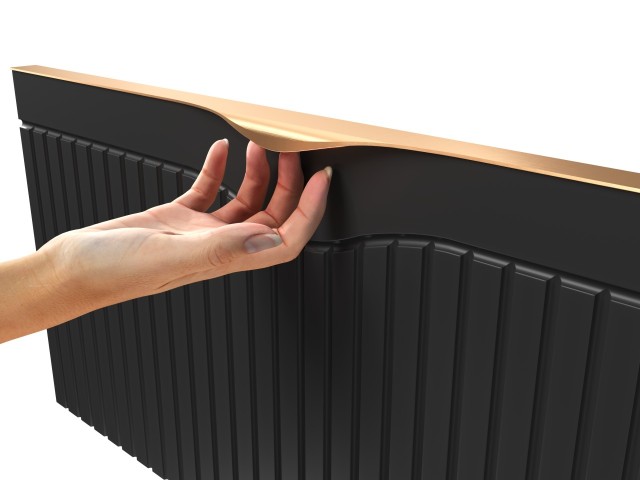 Szafka z Umywalką LOGHOS 90 cm Czarny Mat KOSZ CARGO Furni